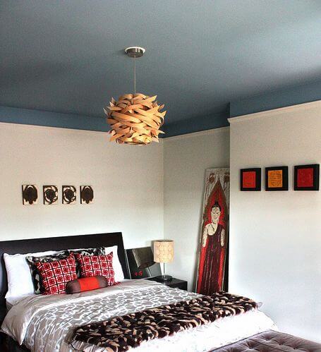 طراحی سقف اتاق خواب با نقاشی
