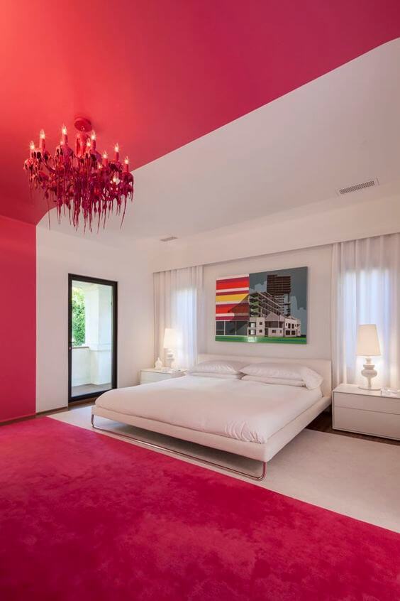طراحی اتاق خواب با دو رنگ
